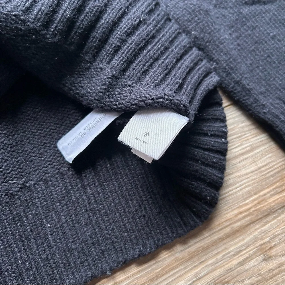 Martin + Osa | Quarter Zip Wool Sweater in Black (Medium) - Picture 8 of 10